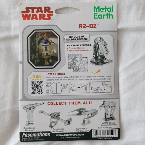 Metal Earth R2-D2 3D Model Kit - Picture 2 of 2